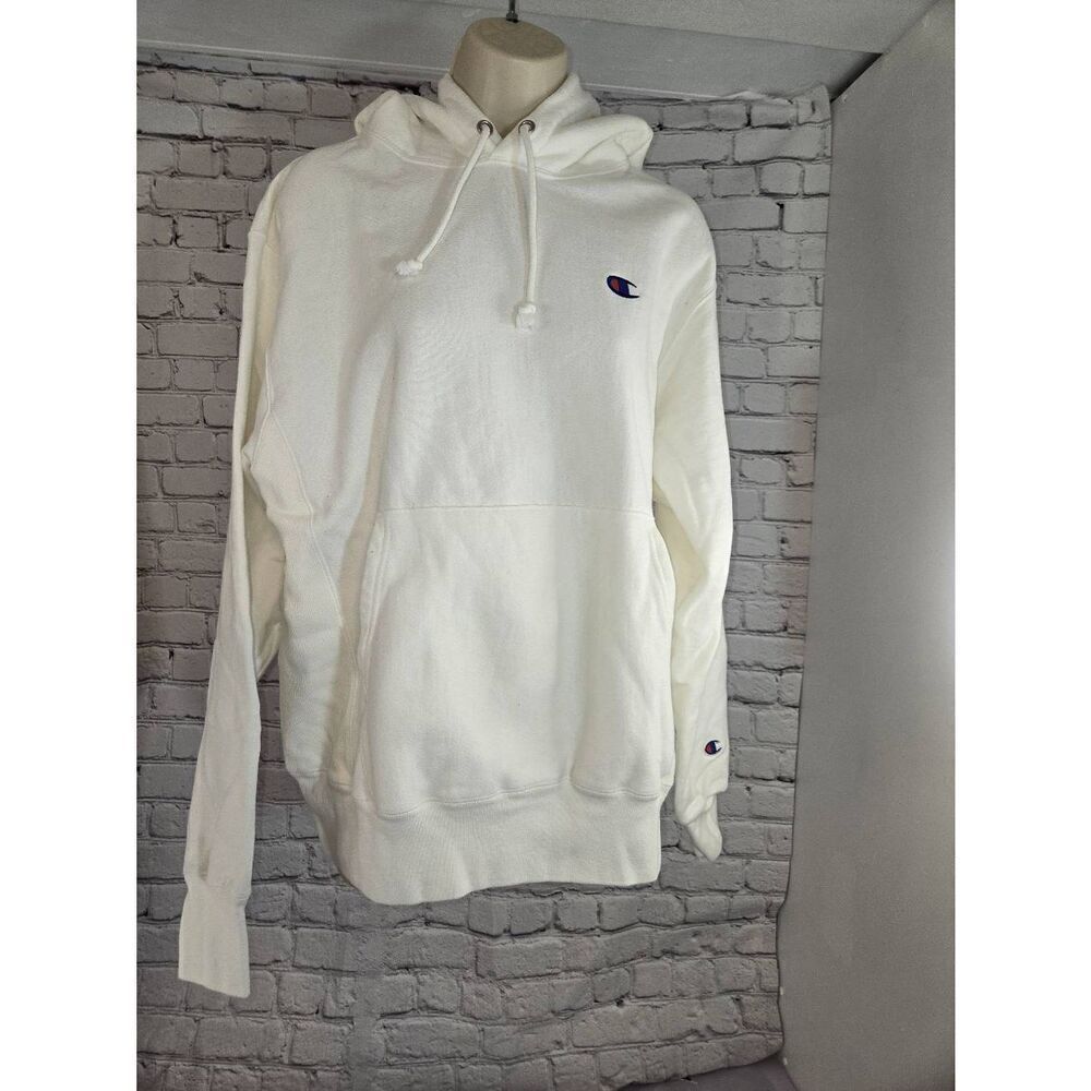 Champion Reverse Weave Women's Size Medium White Hoodie